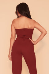 THE BEST VIBE JUMPSUIT - RUST